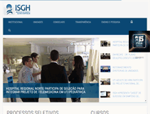 Tablet Screenshot of isgh.org.br